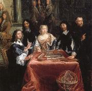francois raguenet queen christina holding oil painting artist